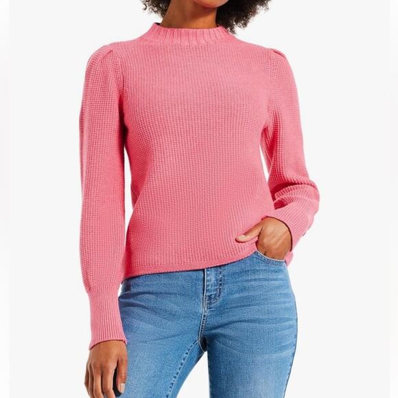 NWOT Nic + Zoe Waffle Stitch Pink Sweater – Sz XL - Picture 1 of 6